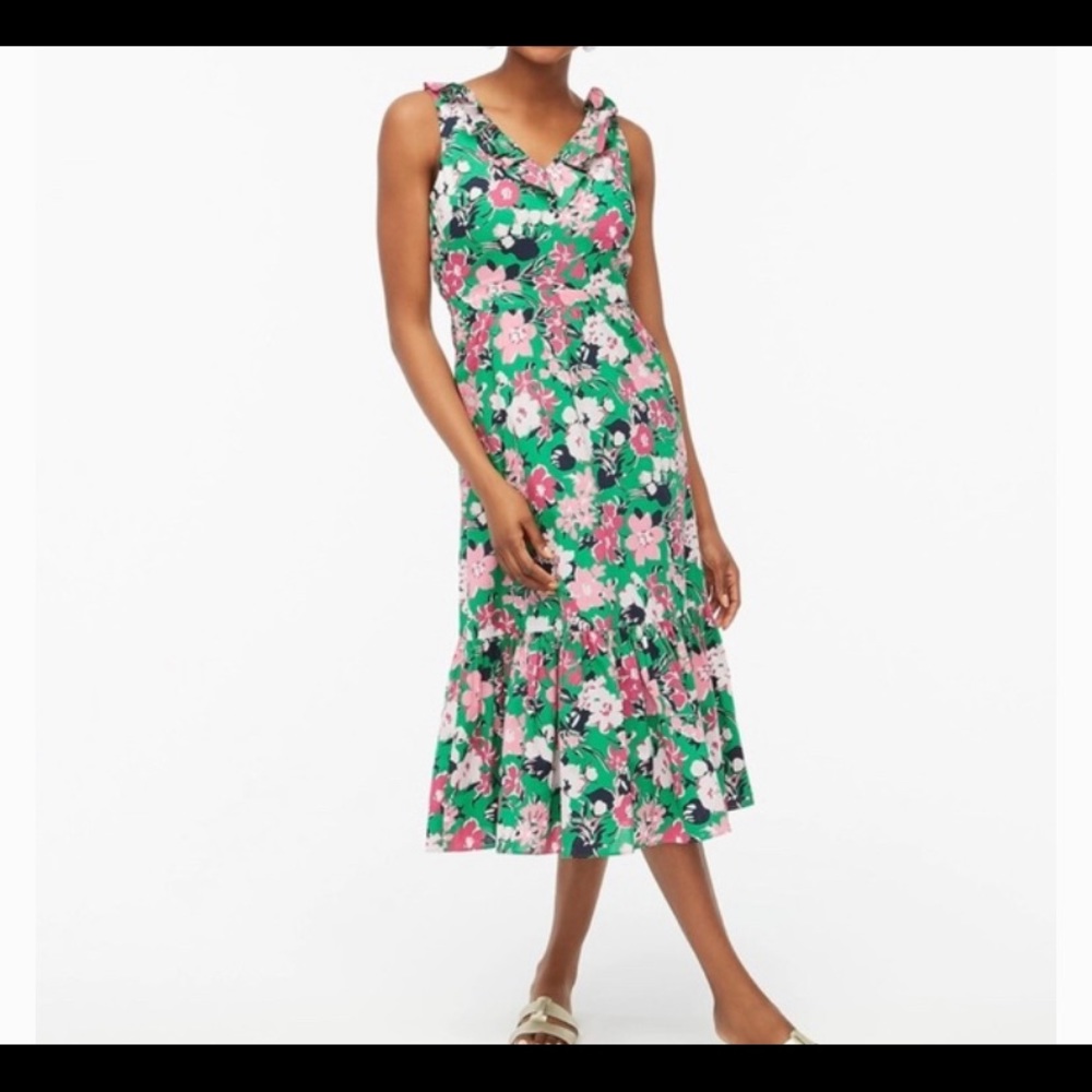 J Crew Floral Sleeveless Dress